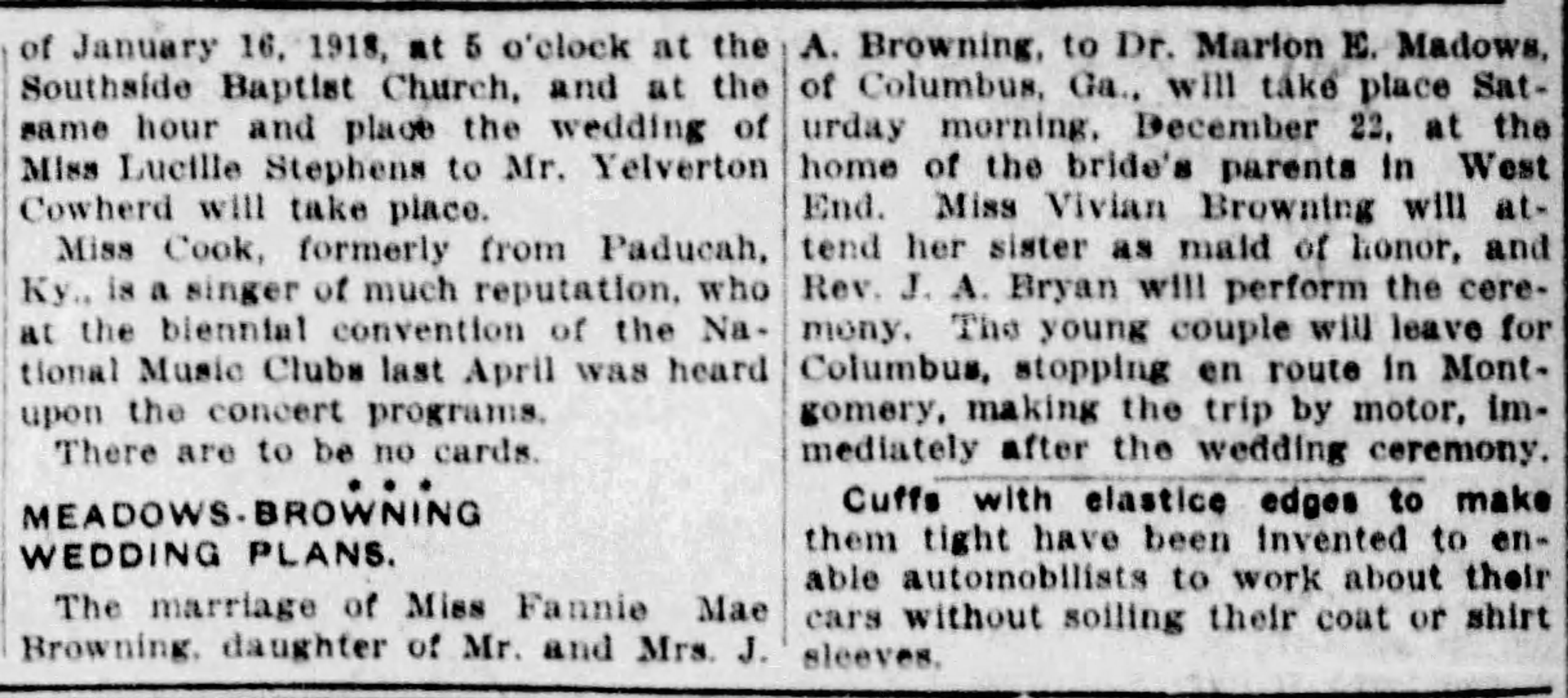 Fannie Mae Browning-Dr. Marion E. Meadows